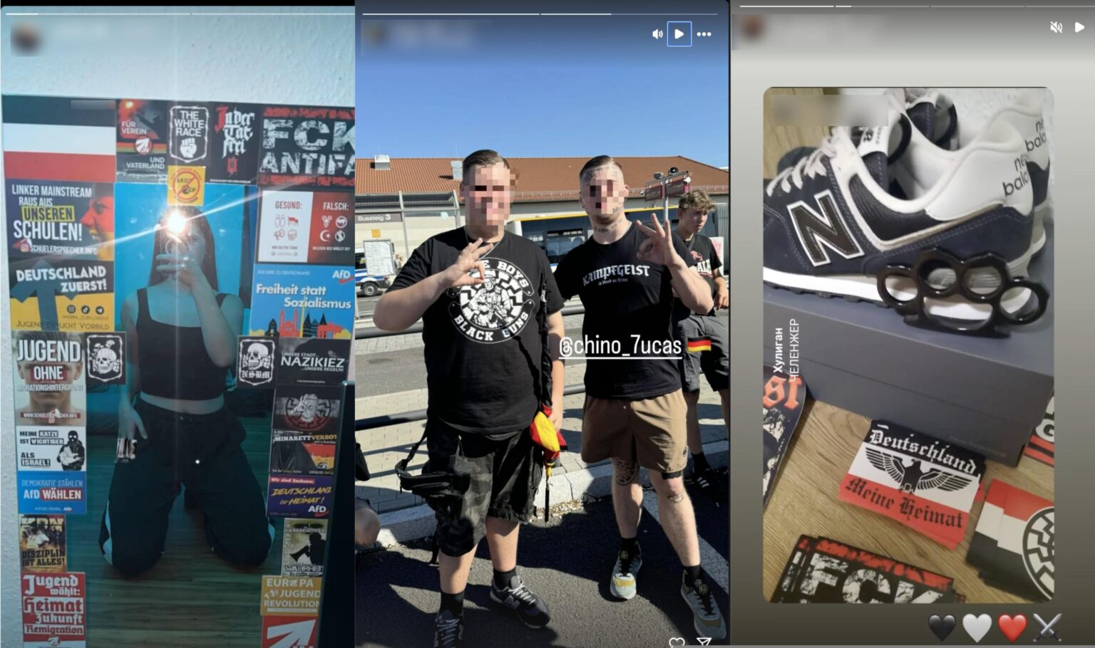 Schwarze Sonnen, Reichsadler, Spiegelselfies, Influencer: Die neuen Neonazis Quelle: Screenshots Instagram