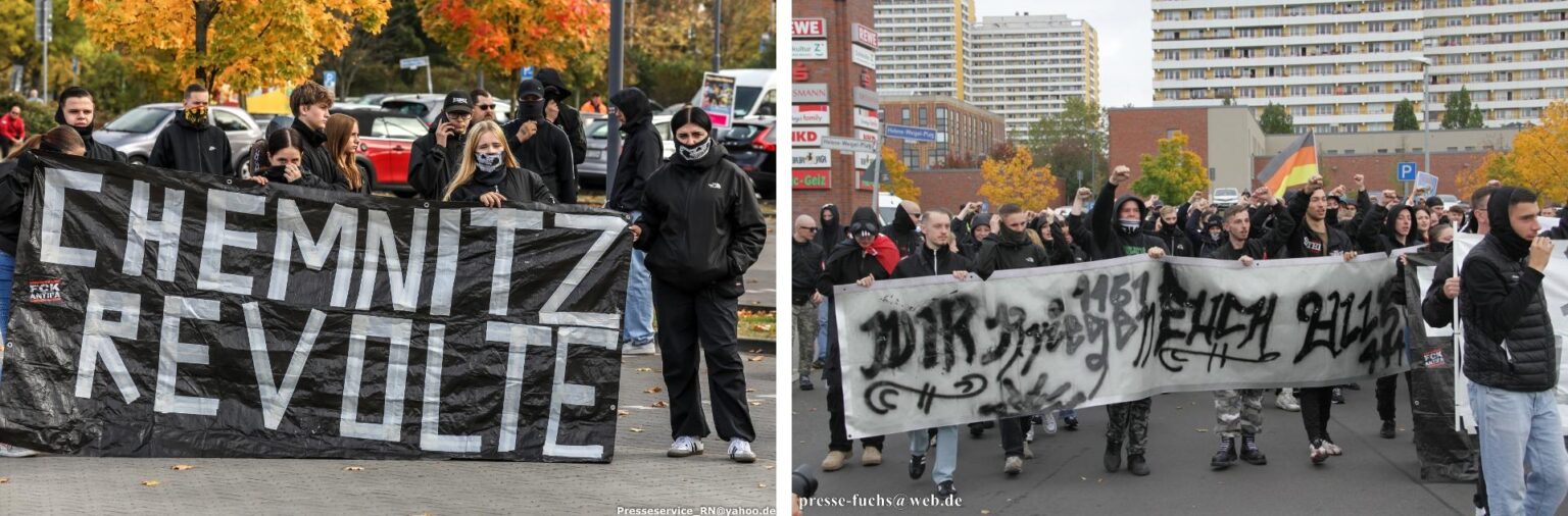 Die "Chemnitz Revolte" am 19.10.2024 auf einer neonazistischen Gegendemonstration